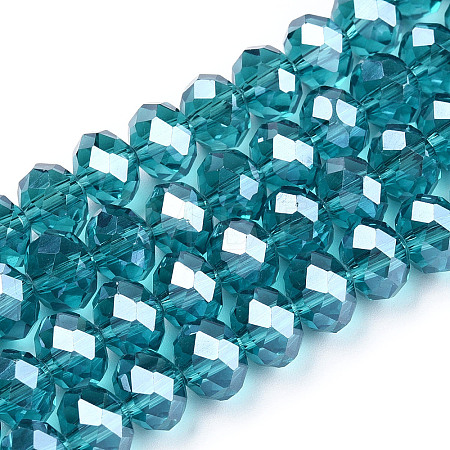 Electroplate Glass Beads Strands EGLA-A044-T1mm-A27-1