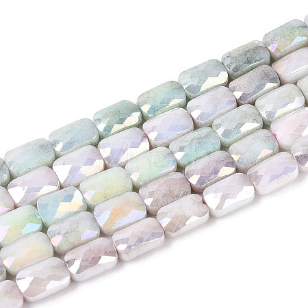 Anti-Tarnish Electroplate Glass Beads Strands GLAA-T025-29D-1