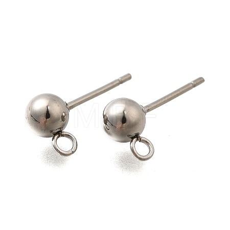 201 Stainless Steel Stud Earring Findings STAS-R156-01P-06-1