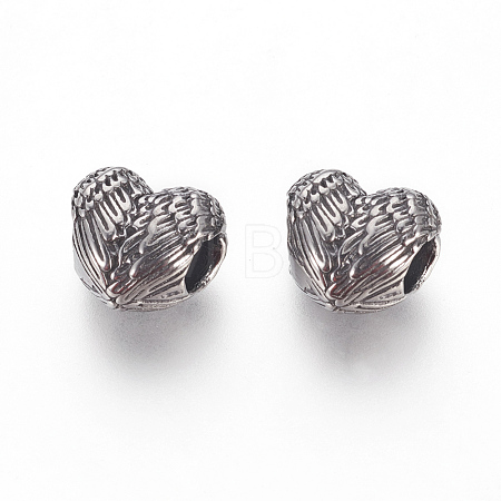 316 Surgical Stainless Steel European Beads STAS-P217-06AS-1