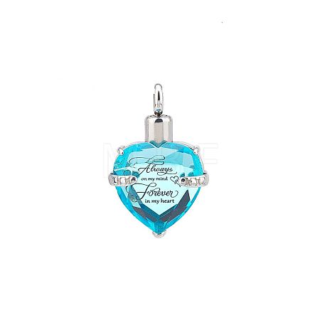 Faceted Glass Urn Pendant GLAA-WH0031-10H-1