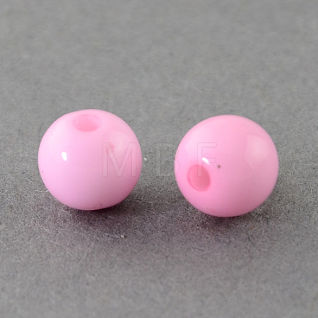 Solid Chunky Acrylic Ball Beads SACR-R812-4mm-08-1