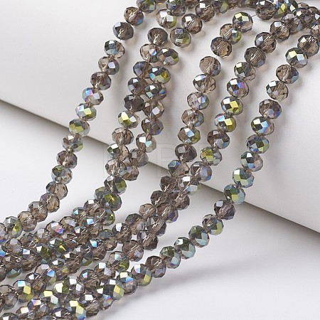 Electroplate Transparent Glass Beads Strands LS-EGLA-A034-T4mm-S06-1