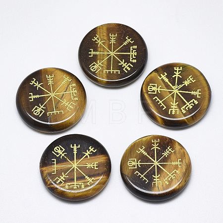 Natural Tiger Eye Cabochons G-T122-39E-1