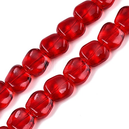Electroplate Glass Beads Strands EGLA-N012-07N-1