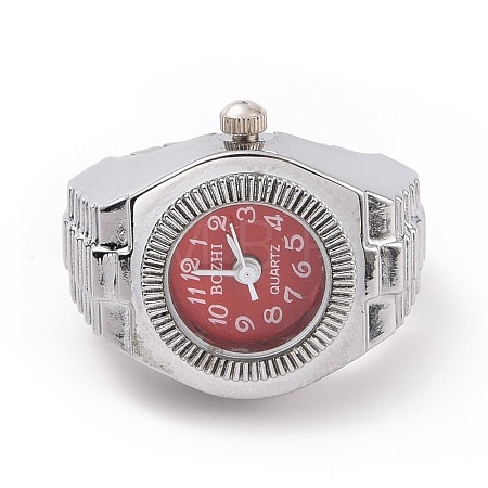 201 Stainless Steel Stretch Watchband Finger Ring Watches WACH-G018-03P-02-1
