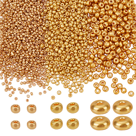 3 Styles 2966 Pcs Glass Seed Beads SEED-HY0001-18-1