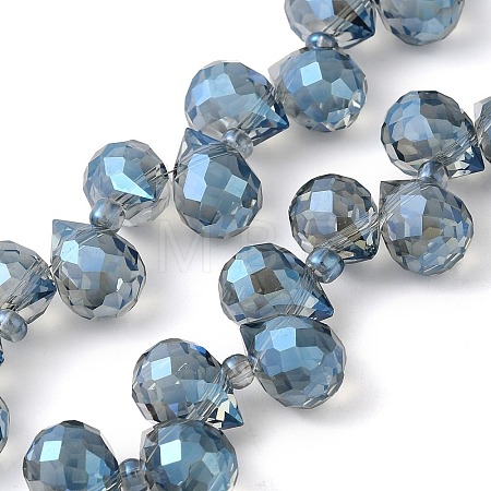 Electroplate Glass Beads Strands X-EGLA-D030-17L-1