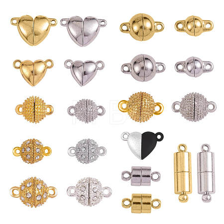 21Pcs 21 Styles Brass Magnetic Clasps JX157A-1