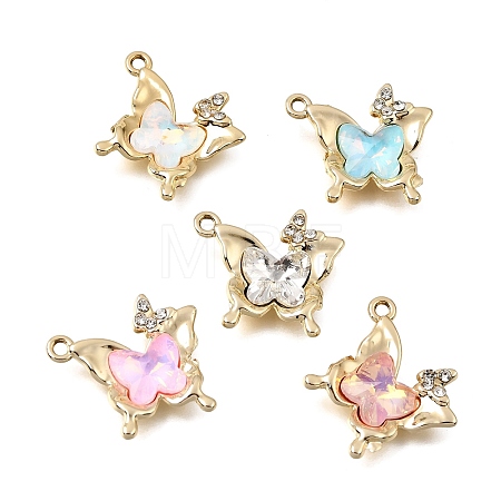 UV Plating Alloy Crystal Rhinestone Pendants RB-CBAD37D-22G-1