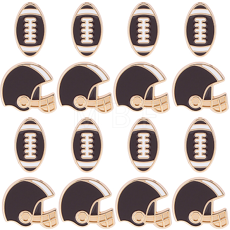 20Pcs 2 Styles Alloy Enamel Beads ENAM-SC0008-24A-1