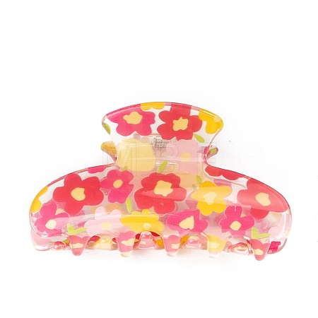 Flower PVC Claw Hair Clips LS-PW-WG88AB0-03-1