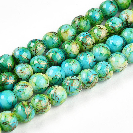 Baking Paint Glass Beads X1-DGLA-N003-8mm-B04-1