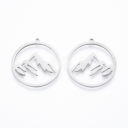 Non-Tarnish 304 Stainless Steel Pendants STAS-N090-LA911-1-1