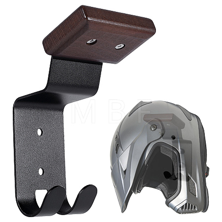 Wood & Carbon Alloy Motorcycle Helmet Rack ODIS-WH0007-96A-1