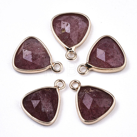 Natural Strawberry Quartz Charms G-N326-48C-1