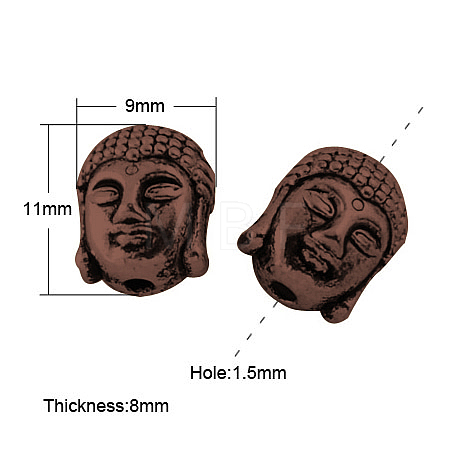 Tibetan Style Alloy Beads TIBEB-60542-R-FF-1