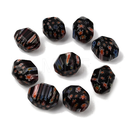 Handmade Millefiori Glass Beads LAMP-C025-01A-1