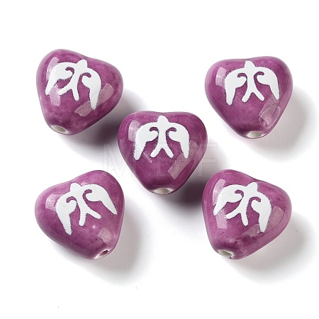 Printed Handmade Porcelain Beads FIND-H023-01B-1