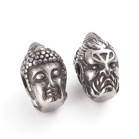 Buddhist 304 Stainless Steel Beads STAS-G222-13AS-1