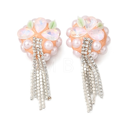 Handmade Polymer Clay Rhinestone Beads CLAY-Z006-02D-1