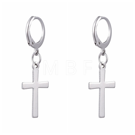 Tarnish Resistant 304 Stainless Steel Leverback Earrings EJEW-JE04185-01-1