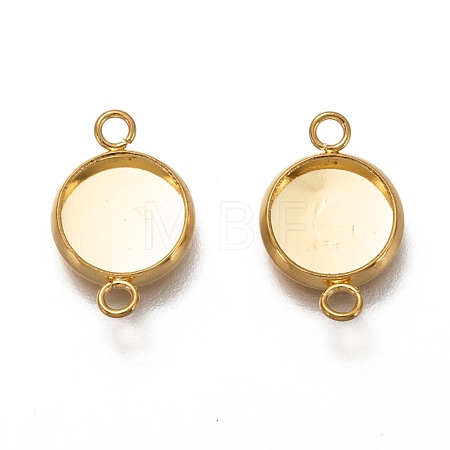 304 Stainless Steel Cabochon Connector Settings STAS-H130-23H-G-1