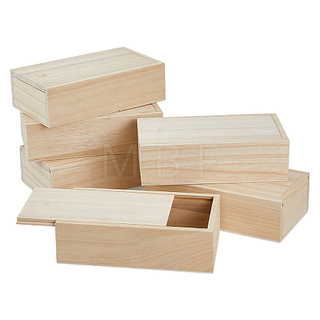 Rectangle Unfinished Wood Gift Storage Box CON-WH0094-38A-1