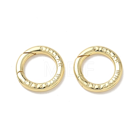 Brass Spring Gate Rings KK-E796-11G-1