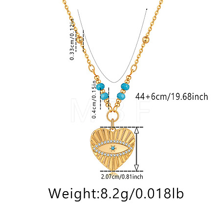 Boho Brass Pendant Necklaces for Women WG41E8B-03-1