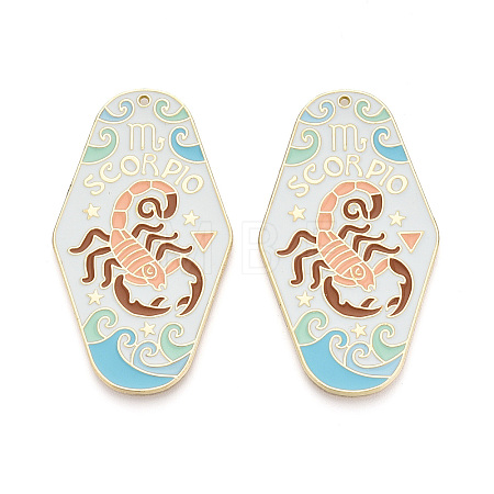 Rack Plating Alloy and Enamel Big Pendants X1-ENAM-T021-29H-1