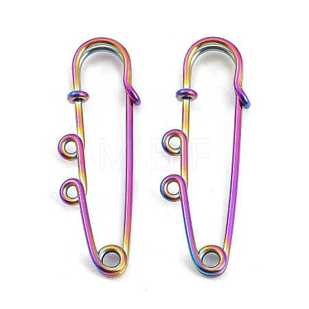 Ion Plating(IP) 304 Stainless Steel Safety Pins Brooch Findings STAS-K252-05A-RC-1
