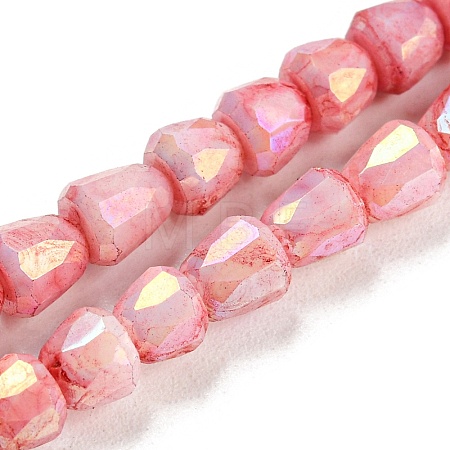 Electroplate Glass Beads Strand GLAA-G088-03-01G-1