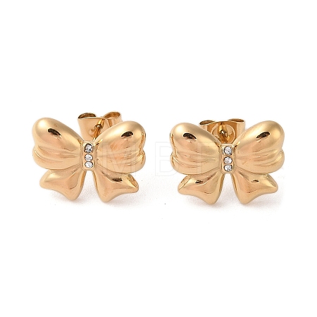 304 Stainless Steel Stud Earrings EJEW-S227-30G-06-1