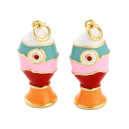 Brass Enamel Pendants KK-H527-05B-G01-1