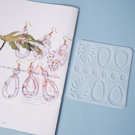 DIY Pendant Earring Silicone Molds X-DIY-L021-68-1