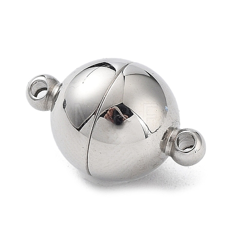 Tarnish Resistant 304 Stainless Steel Magnetic Clasps with Loops STAS-E006-52-1