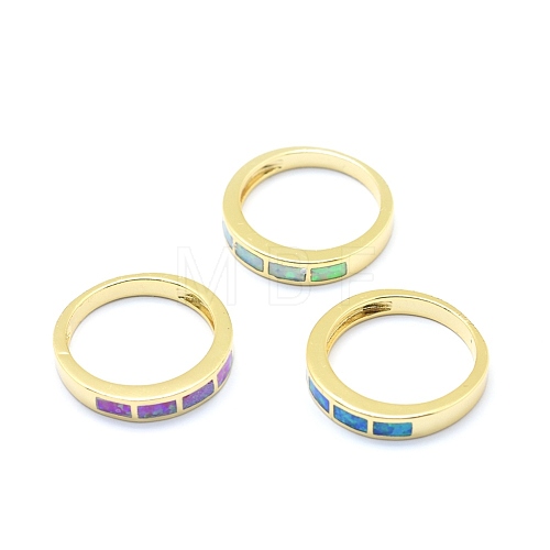 Synthetic Opal Finger Rings RJEW-O026-04G-1
