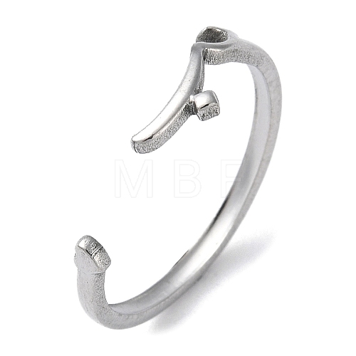 Non-Tarnish 304 Stainless Steel Open Cuff Rings RJEW-H219-01P-1