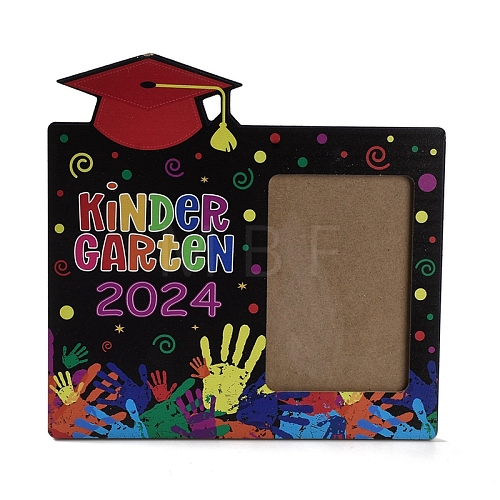 Graduate Theme Wooden Photo Frame AJEW-D069-01C-1