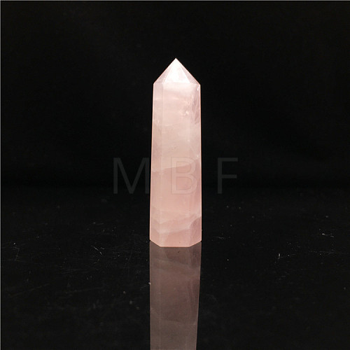 Point Tower Natural Rose Quartz Home Display Decoration PW23030652235-1