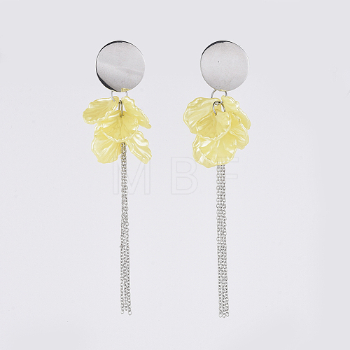 Acrylic Imitation Pearl Dangle Earring EJEW-JE03611-02-1