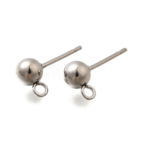 201 Stainless Steel Stud Earring Findings STAS-R156-01P-06-1