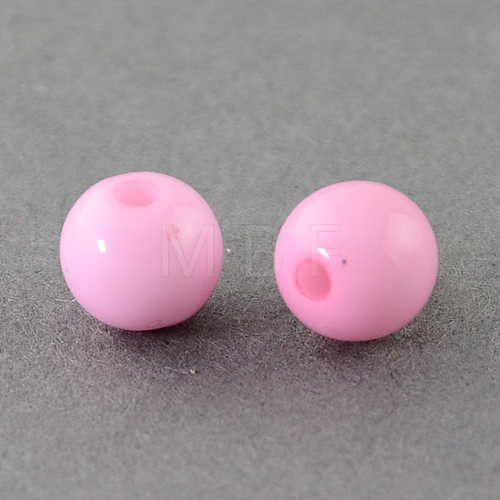 Solid Chunky Acrylic Ball Beads SACR-R812-4mm-08-1