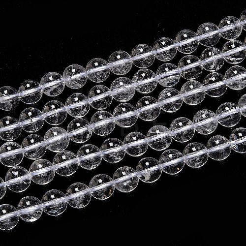 Natural Quartz Crystal Beads Strands X-G-H236-05A-8mm-1