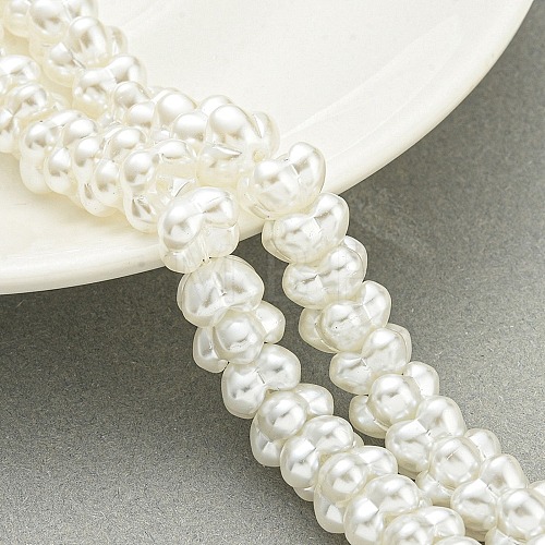 Transparent Spray Painted Glass Beads Strands GLAA-P066-01B-1