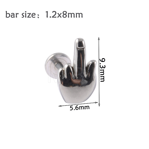 304 Stainless Steel Threadless Labret Stud WGB29A4-07-1