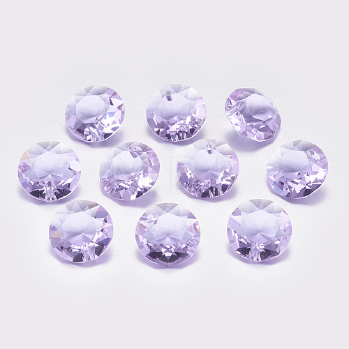 Faceted Glass Rhinestone Charms RGLA-F051-10mm-371-1