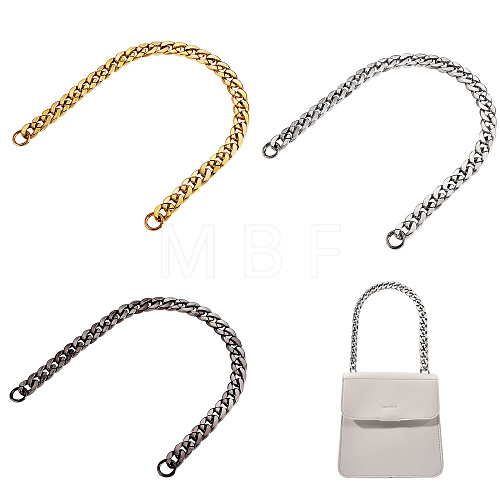 3Pcs 3 Colors Acrylic Bag Strap Curb Chain PACR-SZ0001-11-1