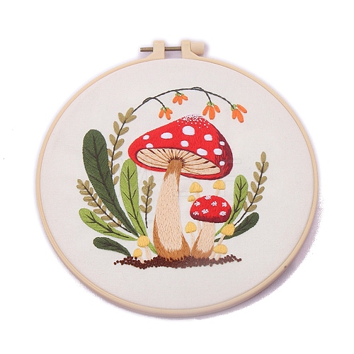 DIY Mushroom Pattern Embroidery Kits for Beginner PW-WG19BB4-01-1